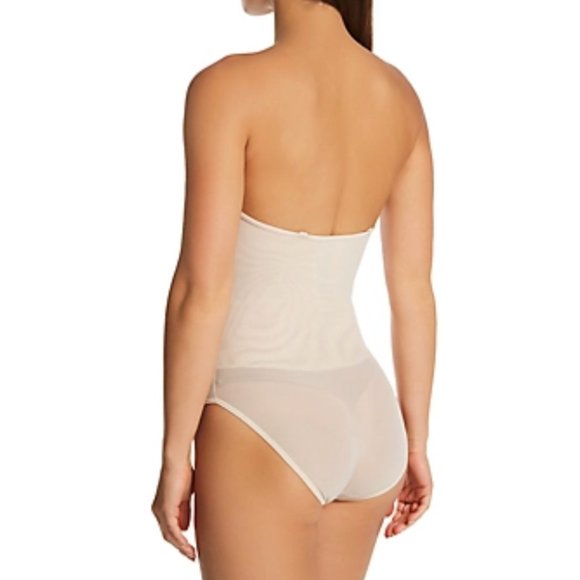 New Annette Convertible Strapless Full Bodysuit Tummy Shaper In Beige 36DD - Picture 3 of 9